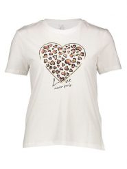 ONLY Koszulka w kolorze białym rozmiar: XL. Białe koszulki damskie Only, xl, bez wzorów, z bawełny, bez kołnierzyka, bez ramiączek. Za 43.99 zł.