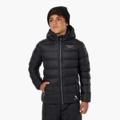Kurtka puchowa junior hiking wodoodporna wiatroszczelna Östersund 2.0. Szare kurtki damskie SWEDEMOUNT, na zimę, m, bez wzorów, z materiału, bez kaptura. Za 324.99 zł.