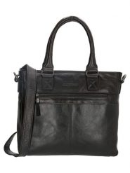 Micmacbags Skórzana torebka w kolorze czarnym - 33 x 28 x 9 cm rozmiar: onesize. Czarne torebki klasyczne damskie Micmacbags, z materiału, przez ramię, bez dodatków. Za 304.99 zł.