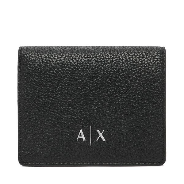 Portfel Armani Exchange. Czarne portfele damskie Armani Exchange, bez wzorów. Za 269.99 zł.