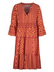 Sublevel Sukienka w kolorze pomarańczowo-jagodowym rozmiar: XL. Pomarańczowe sukienki damskie Sublevel, bez wzorów, z wiskozy, bez ramiączek. Za 120.95 zł.