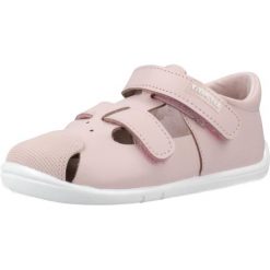 Sandały TITANITOS L500 RICARDO Rose. Czerwone sandały damskie TITANITOS, bez wzorów, ze skóry, bez obcasa, bez zapięcia. Za 186.99 zł.