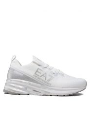 EA7 Emporio Armani Sneakersy X8X095 XK240 M696 Biały. Białe obuwie sportowe damskie EA7 Emporio Armani, z materiału, bez zapięcia. Za 589.99 zł.