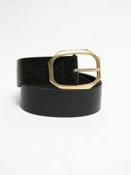 BIG STAR Skórzany pasek w kolorze czarnym rozmiar: S. Czarne paski damskie Big Star, bez wzorów, z materiału. Za 94.99 zł.