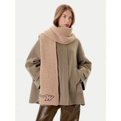 Szalik Weekend Max Mara. Brązowe szaliki damskie Weekend Max Mara, bez wzorów. Za 619.99 zł.