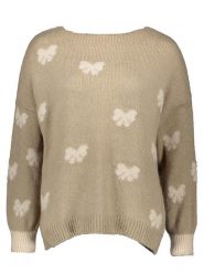 Miss goodlife Sweter w kolorze beżowym rozmiar: XL. Brązowe swetry klasyczne damskie miss goodlife, xl, z wełny, bez kołnierzyka. Za 122.96 zł.