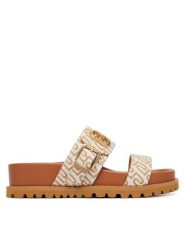 Liu Jo Klapki Livia 02 SA6109 TX439 Beżowy. Brązowe klapki damskie Liu Jo, bez wzorów, z materiału, bez obcasa, bez zapięcia. Za 469.99 zł.