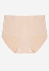 Beżowe Bezszwowe Majtki Figi High Waist Dolevia. Brązowe figi Renee, bez wzorów, z jeansu. Za 9.99 zł.