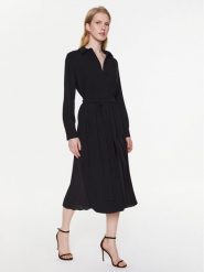 Marella Sukienka koszulowa Stipa 2332210333 Czarny Regular Fit. Czarne sukienki damskie Marella, bez wzorów, z syntetyku, bez ramiączek. Za 639.99 zł.
