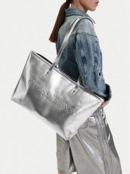 Guess Jeans Torebka CWBEO-GUESS-B-015-09 Srebrny. Szare shopper bag Guess Jeans, z jeansu, bez dodatków. Za 269.99 zł.