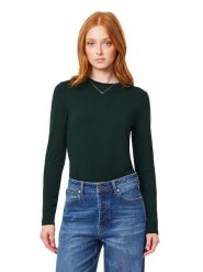 Scotch & Soda Koszulka w kolorze ciemnozielonym rozmiar: M. Zielone bluzki damskie Scotch & Soda, m, bez wzorów, bez kołnierzyka, bez ramiączek. Za 124.95 zł.