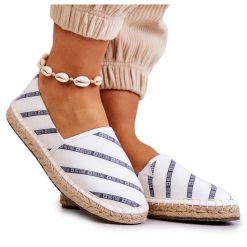 Damskie Klasyczne Espadryle Big Star JJ274959 Białe. Białe espadryle damskie bez wzorów, z materiału, bez obcasa, na platformie. Za 142.48 zł.