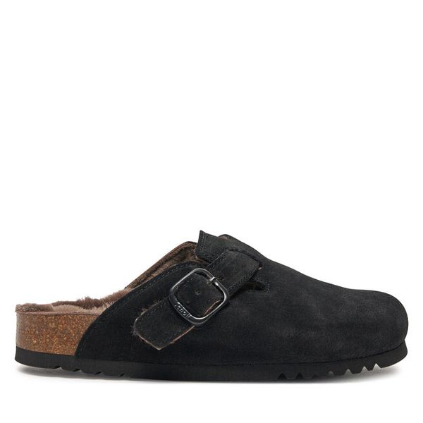 Klapki Scholl. Czarne klapki damskie Scholl, bez wzorów, bez obcasa, bez zapięcia. Za 619.99 zł.