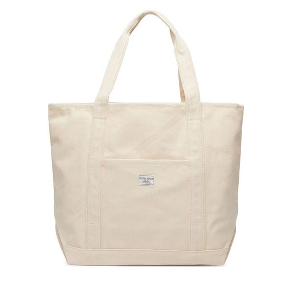 Torebka Guess Jeans. Brązowe shopper bag Guess Jeans, z jeansu, bez dodatków. Za 164.99 zł.