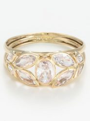 OR ÉCLAT Złoty pierścionek "Petra" z cyrkoniami rozmiar: 58. Żółte pierścionki damskie Or Éclat, z cyrkonią, złote. Za 782.99 zł.