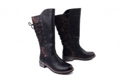RIEKER TEX 94693-00 black, kozaki damskie. Czarne kozaki damskie Rieker, bez obcasa, na obcasie, bez zapięcia. Za 449.90 zł.
