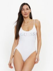 Guess Strój kąpielowy E4GJ10 MC040 Biały. Białe stroje jednoczęściowe Guess, z aplikacjami, z syntetyku. Za 239.99 zł.