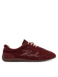 KARL LAGERFELD Sneakersy KL66122 Bordowy. Czerwone obuwie sportowe damskie KARL LAGERFELD, ze skóry, bez zapięcia, Adidas Advantage. Za 859.99 zł.