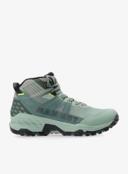 Buty turystyczne damskie Mammut Sertig II Mid GTX. Zielone obuwie trekkingowe damskie Mammut, z gore-texu, bez zapięcia. Za 782.65 zł.