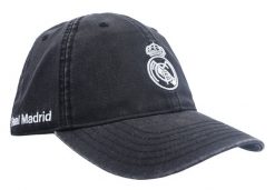 Czapka Real Madryt Junior - oficjalna licencjonowana. Niebieskie czapki damskie REAL MADRID, bez wzorów, z bawełny. Za 99.00 zł.