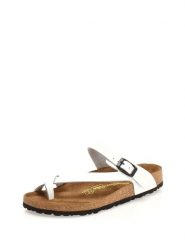 Comfortfusse Skórzane japonki w kolorze białym rozmiar: 41. Białe klapki damskie Comfortfüße, bez wzorów, z otwartym noskiem, bez obcasa, bez zapięcia. Za 252.99 zł.