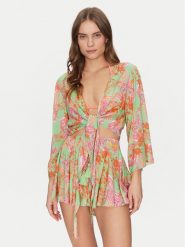 Guess Bluzka E5GH01 WH3X2 Kolorowy Regular Fit. Bluzki damskie Guess, s, z aplikacjami, z wiskozy, bez kołnierzyka, bez ramiączek. W wyprzedaży za 219.99 zł.