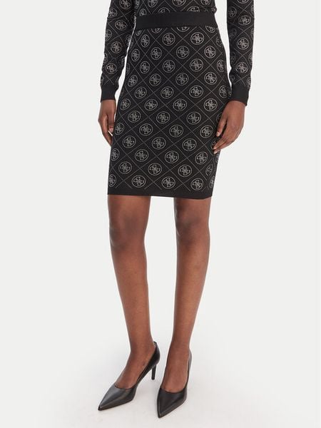 Guess Spódnica midi W6RD0O Z3JD2 Czarny Regular Fit. Czarne spódnice damskie Guess, m, z aplikacjami, z syntetyku, midi. Za 282.99 zł.