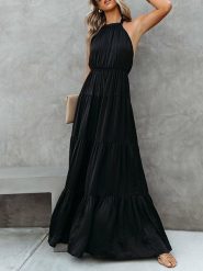 Milan Kiss Sukienka w kolorze czarnym rozmiar: L. Czarne sukienki damskie Milan Kiss, bez wzorów, bez ramiączek. Za 176.50 zł.