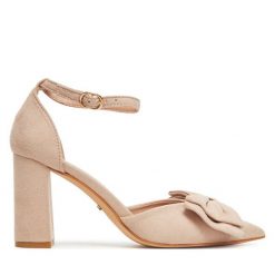 Czółenka DeeZee. Brązowe czółenka damskie DeeZee, bez wzorów, bez obcasa. Za 139.99 zł.