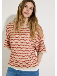 More & More Sweter w kolorze beżowo-czerwonym rozmiar: 42. Brązowe swetry klasyczne damskie More & More, bez kołnierzyka. Za 153.71 zł.