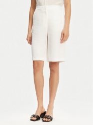 BOSS Bermudy 50537403 Biały Relaxed Fit. Białe szorty damskie Boss, bez wzorów, z materiału. W wyprzedaży za 529.99 zł.