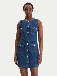 Liu Jo Sukienka codzienna UA6334 D0275 Niebieski Regular Fit. Niebieskie sukienki damskie Liu Jo, bez wzorów, z bawełny, bez ramiączek. Za 1,079.00 zł.