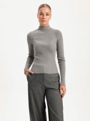 BGN Sweter w kolorze szarym rozmiar: 36. Szare swetry klasyczne damskie BGN, prążkowane, bez kołnierzyka. Za 79.03 zł.