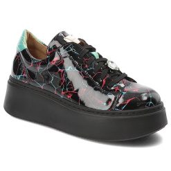 Czarne Sneakersy Maciejka Stylowe Obuwie Damskie. Czarne obuwie sportowe damskie Maciejka, na wiosnę, z lakierowanej skóry, bez zapięcia. Za 509.00 zł.