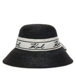 Kapelusz KARL LAGERFELD. Czarne kapelusze damskie KARL LAGERFELD, bez wzorów. Za 529.99 zł.