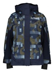Adidas Kurtka zimowa w kolorze granatowo-oliwkowym rozmiar: XS. Brązowe kurtki damskie Adidas, na zimę, xs, bez wzorów, z puchu, bez kaptura. Za 250.35 zł.