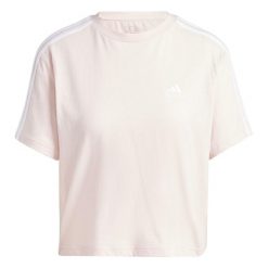 Koszulka damska adidas Essentials 3-Stripes Single Jersey Crop Top. Czerwone bluzki damskie Adidas, bez wzorów, z bawełny, retro, bez kołnierzyka, bez ramiączek. Za 105.99 zł.
