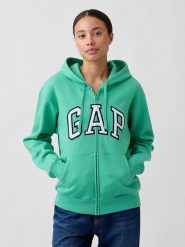 GAP Bluza w kolorze zielonym rozmiar: L. Zielone bluzy damskie GAP, l, bez wzorów, z materiału, bez kaptura. Za 115.24 zł.