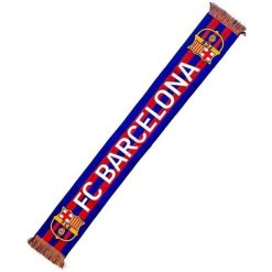 FC Barcelona szalik kibica Knitted Scarf N23 5004BUT23 wielokolorowy. Niebieskie szaliki damskie FC BARCELONA, bez wzorów, z materiału. Za 79.99 zł.