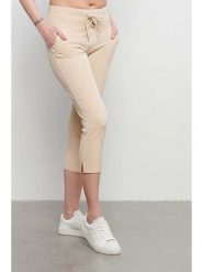 &Co Woman Rybaczki "Phoenix" w kolorze beżowym rozmiar: XL. Brązowe spodnie materiałowe damskie &Co Woman, bez wzorów. Za 164.95 zł.