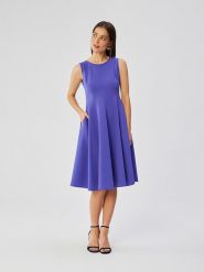 Stylove Sukienka w kolorze fioletowym rozmiar: L. Różowe sukienki damskie Stylove, bez wzorów, bez ramiączek. Za 236.61 zł.