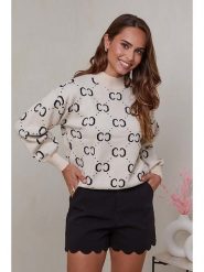 Soft Cashmere Sweter w kolorze beżowym rozmiar: 38/40. Brązowe swetry klasyczne damskie Soft Cashmere, bez kołnierzyka. Za 131.74 zł.