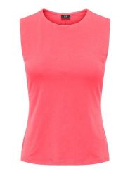 JDY Top w kolorze czerwonym rozmiar: S. Czerwone t-shirty i koszulki chłopięce JDY, bez wzorów, bez kołnierzyka, bez ramiączek. Za 53.79 zł.