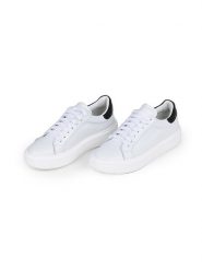 Anna Morellini Skórzane sneakersy "Silana" w kolorze biało-czarnym rozmiar: 40. Białe obuwie sportowe damskie Anna Morellini, bez zapięcia. Za 386.53 zł.