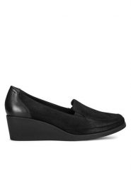 Go Soft Półbuty EST-295-09 Czarny. Czarne czółenka damskie GO SOFT, bez wzorów, ze skóry, bez obcasa, na koturnie, bez zapięcia. Za 199.99 zł.
