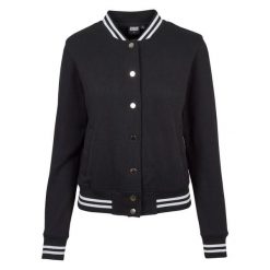 Kurtka damska teddy duże rozmiary miejska Classic college sweat. Czarne kurtki damskie Urban Classics, na lato, xl, bez wzorów, z polaru, bez kaptura. Za 212.25 zł.