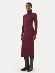 Tommy Jeans Sukienka dzianinowa Bodycon DW0DW23320 Fioletowy Slim Fit. Fioletowe sukienki damskie Tommy Jeans, bez wzorów, z bawełny, bez ramiączek. Za 329.99 zł.