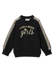 Original Marines Bluza DCA3546F Czarny Regular Fit. Czarne bluzy dziewczęce Original Marines, bez wzorów, z bawełny, bez ramiączek, bez kaptura. Za 139.99 zł.