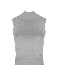 Guess Sweter "Golf" | W2YR32 Z2V62 | Kobieta | Szary. Szare golfy damskie Guess, xs, z aplikacjami, z dzianiny, bez ramiączek. W wyprzedaży za 219.00 zł.