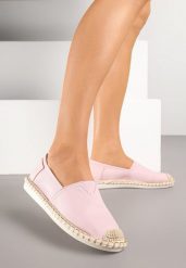 Różowe Espadryle z Plecionką Natifelle. Czerwone espadryle damskie Renee, bez wzorów, bez obcasa. Za 39.99 zł.